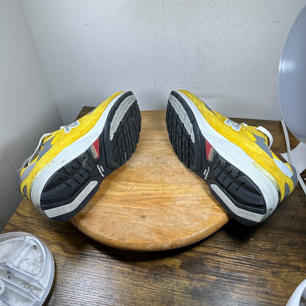 New Balance 992 Made in USA Yellow Grey Suede Sneakers M992BB Mens Size 9.5 D - Picture 10 of 10